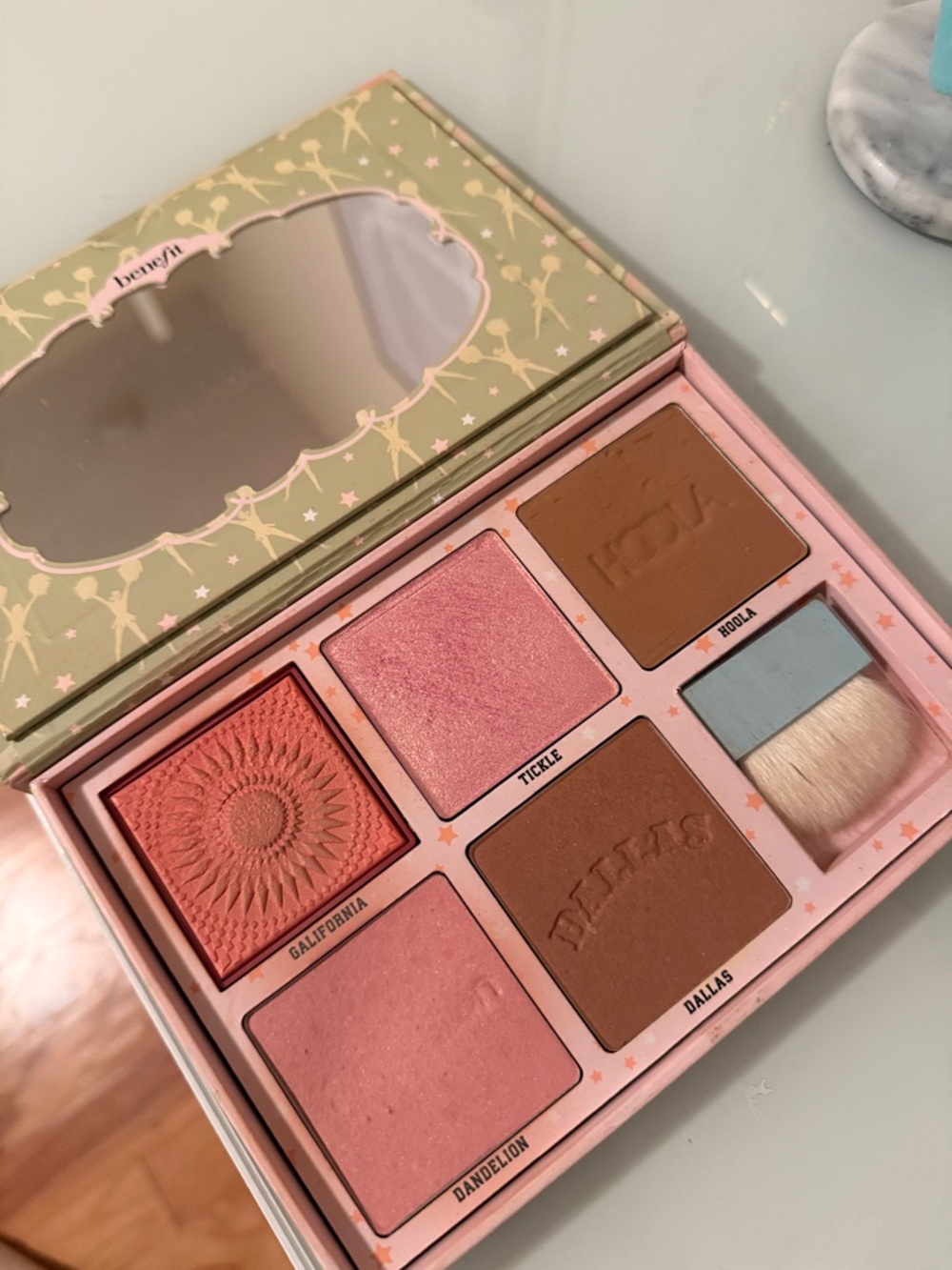 Benefit Face Palette in Pink and Peach Tones Cheekleaders discontinued
